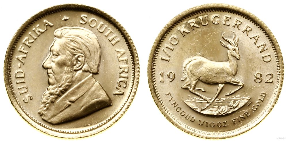 Republika Południowej Afryki, 1/10 krugerranda = 1/10 uncji, 1982