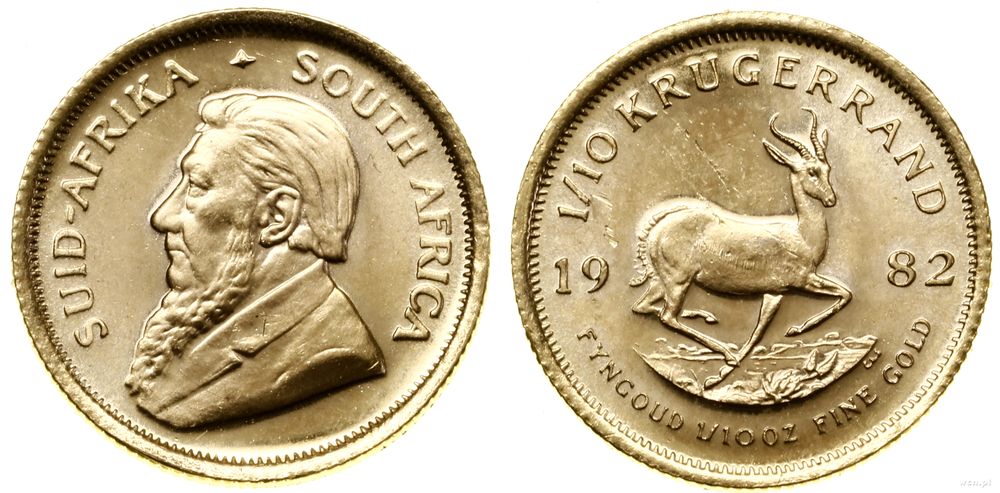 Republika Południowej Afryki, 1/10 krugerranda = 1/10 uncji, 1982