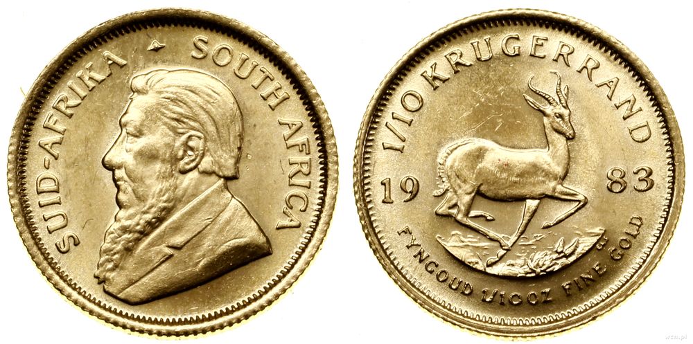Republika Południowej Afryki, 1/10 krugerranda = 1/10 uncji, 1983