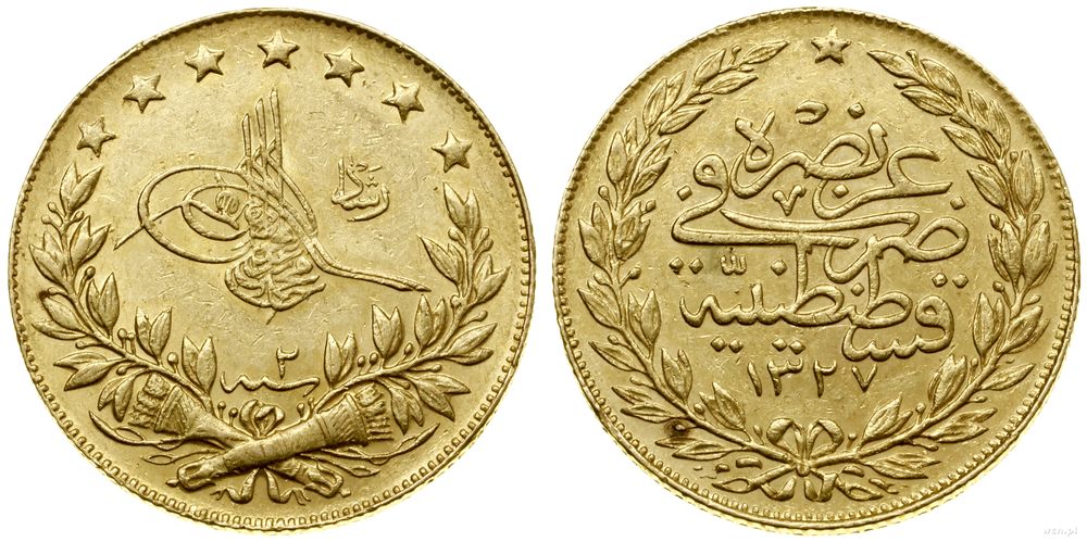 Turcja, 100 kurush, AH1327+2 (1910)