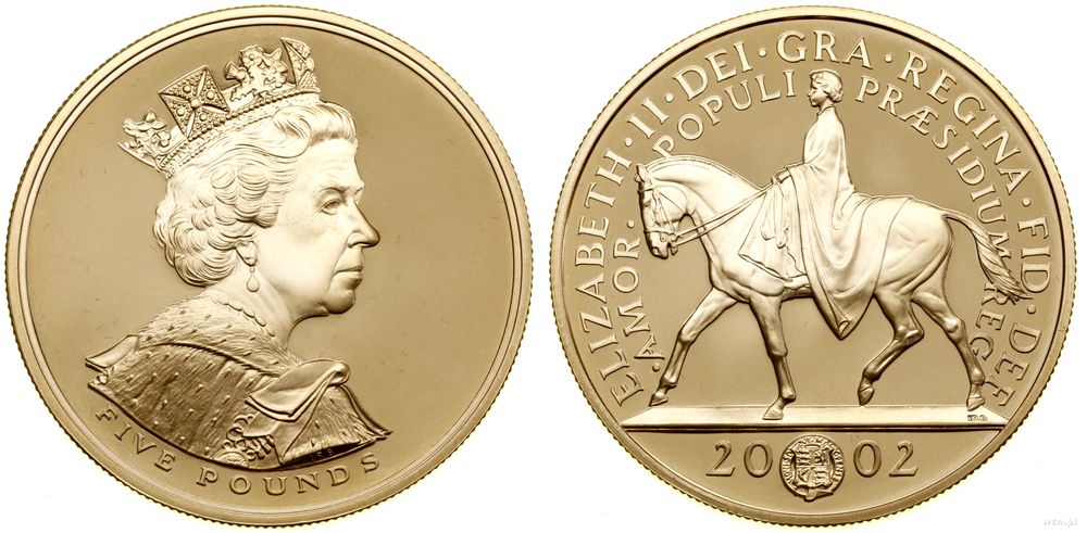 Wielka Brytania, 5 funtów (5 sovereign), 2002