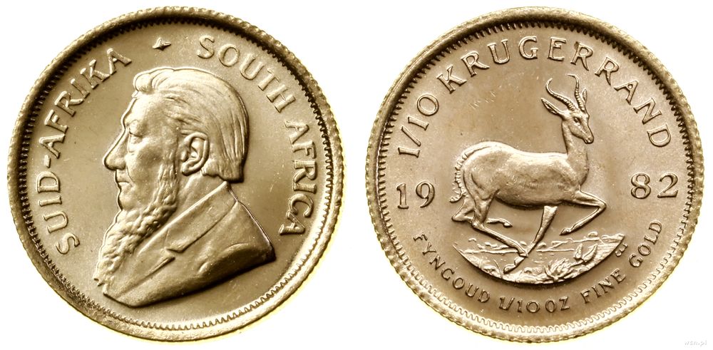 Republika Południowej Afryki, 1/10 krugerranda = 1/10 uncji, 1982