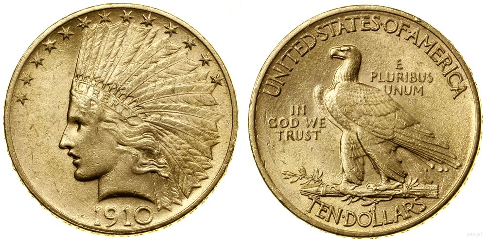 Stany Zjednoczone Ameryki (USA), 10 dolarów, 1910