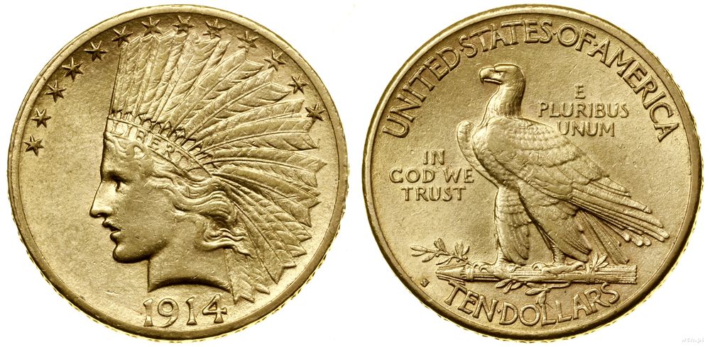 Stany Zjednoczone Ameryki (USA), 10 dolarów, 1914 S