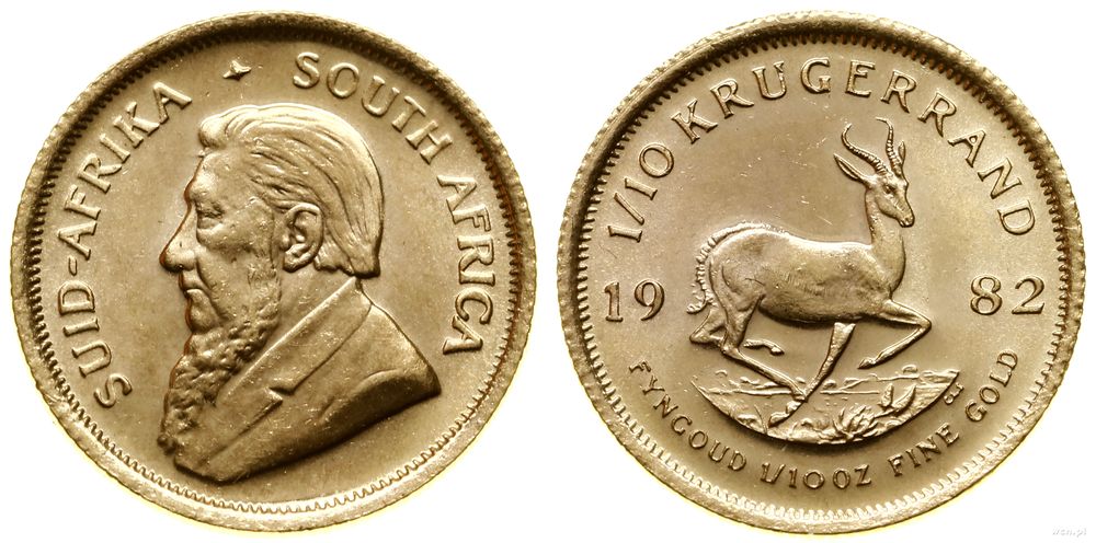 Republika Południowej Afryki, 1/10 krugerranda = 1/10 uncji, 1982