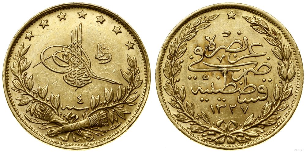 Turcja, 100 kurush, AH1327+4 (1912)