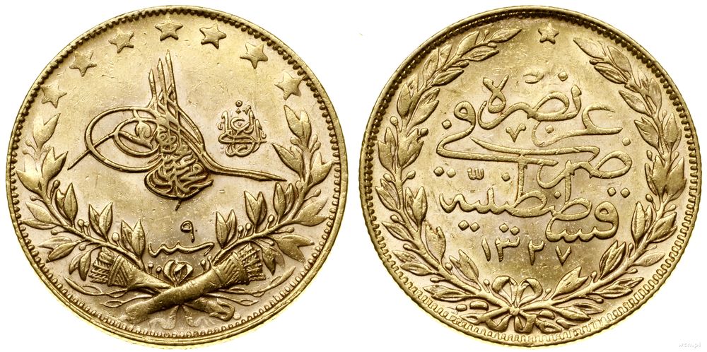 Turcja, 100 kurush, AH1327+9 (1917)