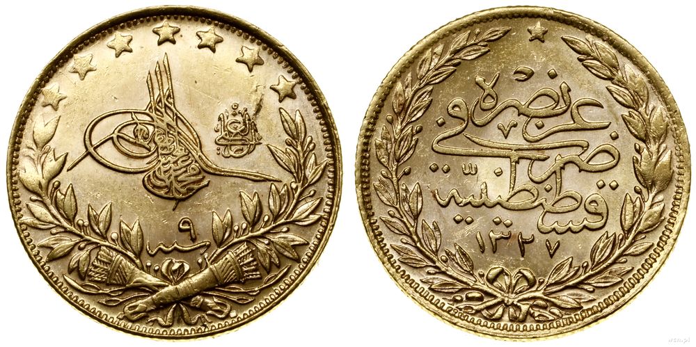 Turcja, 100 kurush, AH1327+9 (1917)