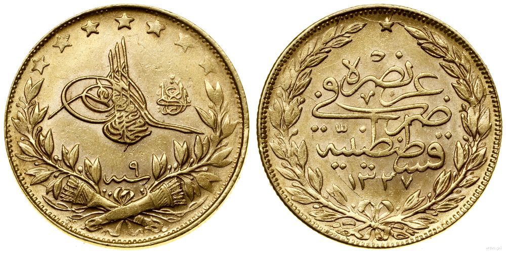 Turcja, 100 kurush, AH1327+9 (1917)