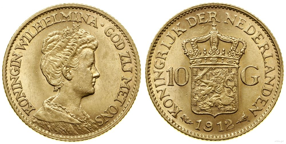 Niderlandy, 10 guldenów, 1912