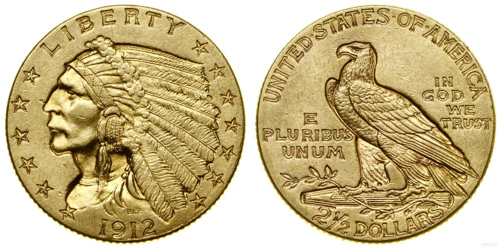 Stany Zjednoczone Ameryki (USA), 2 1/2 dolara, 1912