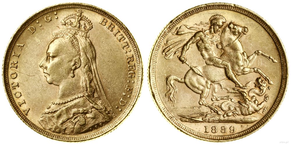 Wielka Brytania, 1 funt (1 sovereign), 1889