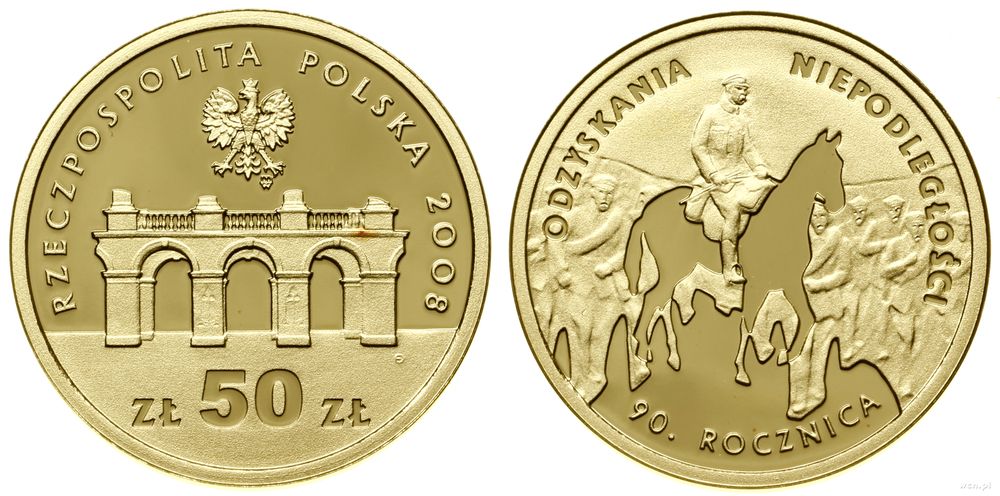 Polska, 50 złotych = 1/10 uncji, 2008
