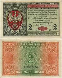 2 marki polskie 09.12.1916, seria A 2807456 ''je