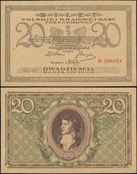 20 marek polskich 17.05.1919, seria D 296851, st