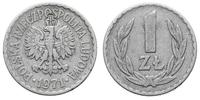 1 złoty 1971, Warszawa, na awersie kontrmarka op