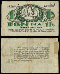 bon na 1 koronę 1919, Podczaski G-217.3.a
