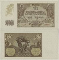 10 złotych 1.03.1940, seria D, numeracja 3848935