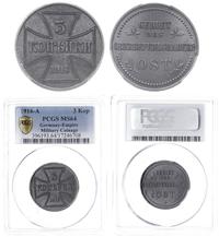 3 kopiejki 1916 / A, Berlin, moneta w pudełku PC