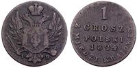 1 grosz z miedzi krajowej 1824