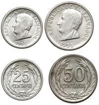 25 i 50 centavos 1953, srebro ''900'', 7.44 g(łą