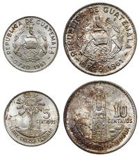 5 i 10 centavos 1961, srebro ''720'', 5.02 g(łąc