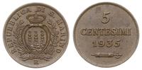 5 centesimi 1935, Rzym, brąz, KM.12