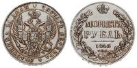 rubel 1843/СПБ АЧ, Petersburg, moneta czyszczona