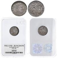 trojak 1583, Wilno, moneta w pudełku GCN z certy
