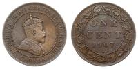 1 cent 1907/H, rzadszy rocznik, KM 8