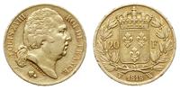 20 franków 1818 W, Lille, złoto 6.42 g, Fr. 539,