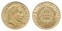 10 franków 1866 BB, Strasbourg, złoto 3.21 g, Fr