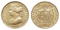 10 escudo 1868, Madryt, złoto 8.39 g, Fr. 336, C