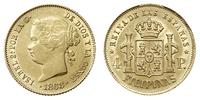 4 peso 1868, Manila, złoto 6.77 g, Fr. 1, Cayon 
