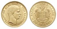 20 drachm 1884 A, Paryż, złoto 6.43 g, Fr. 18