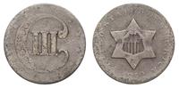 3 centy 1852, Filadelfia, srebro "750" 0.73g