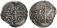 denar  XII/XIII w., Rw: Dwie postacie, Str. 174 