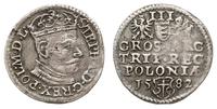 trojak 1582, Olkusz, moneta po naprawie, Iger O.