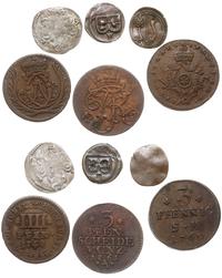 lot: 6 różnych monet  XVI - XIX w., 3 fenigi sch