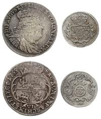 zestaw 2 sztuk monet, szóstak 1755/EC, Lipsk ora