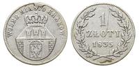 1 złoty 1835, Wiedeń, usunięta zawieszka, Plage 