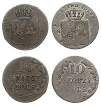zestaw: 2 x 10 groszy 1831, Warszawa, razem 2 sz
