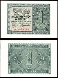 1 złoty 1.08.1941, seria BC, numeracja 7530745, 