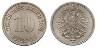 10 fenigów 1875/H, Darmstadt, piękne i rzadkie, 