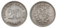 20 fenigów 1875/B, Hannover, bardzo ładne, Jaege