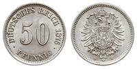 50 fenigów 1875/E, Drezno, bardzo ładnie zachowa