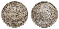 50 fenigów 1902/F, Stuttgart, bardzo rzadkie, pi
