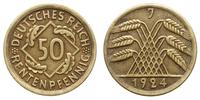 50 Rentenpfennig 1924/J, Hamburg, patyna, Jaeger