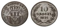 10 groszy 1835, Wiedeń, patyna, Plage 295