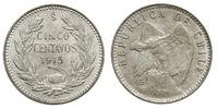 5 centavos 1915/So, Santiago, srebro "450", pięk